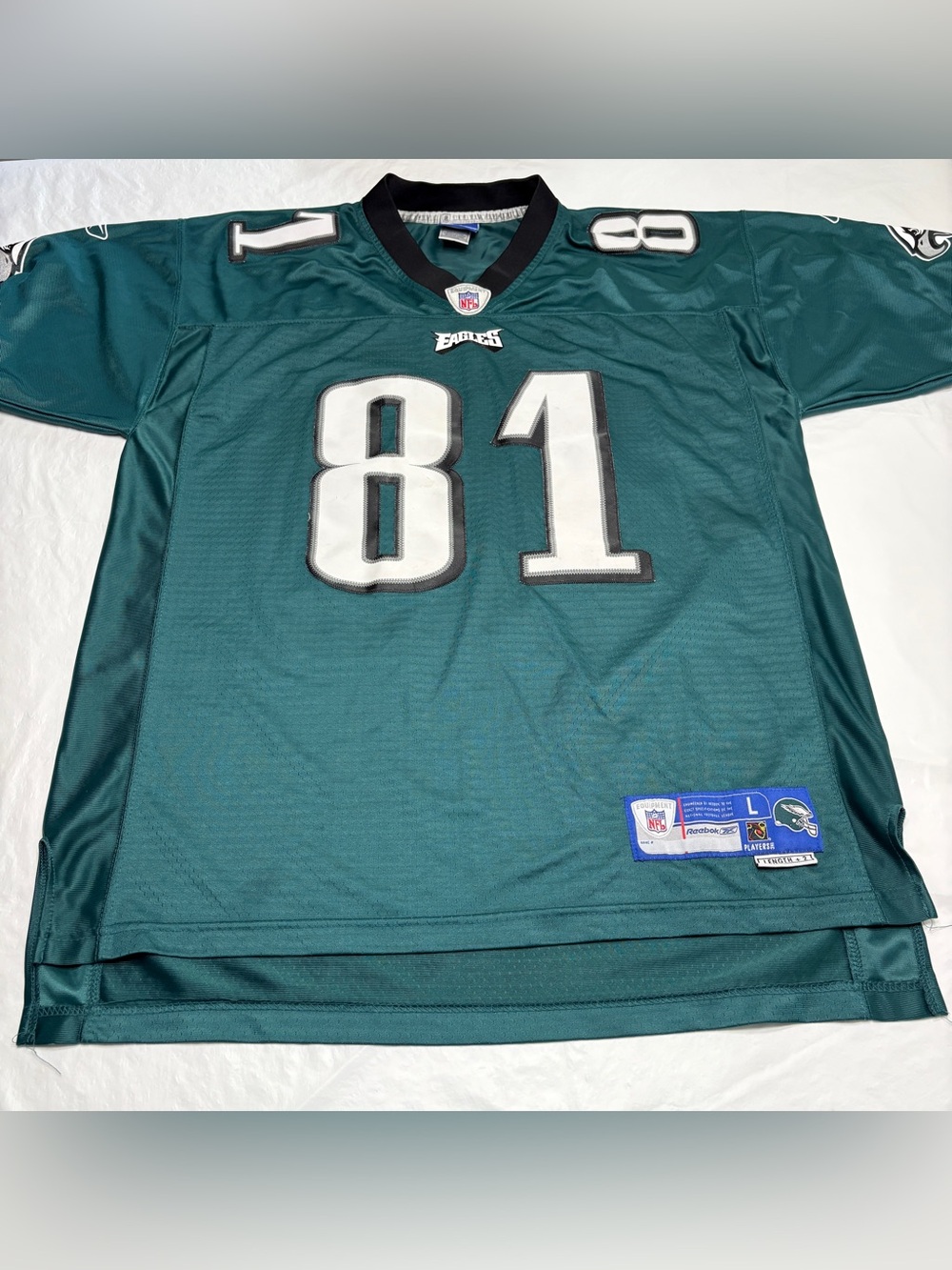 Philadelphia Eagles Terrell Owens #81 Reebok Green Jersey Mens Large Length +2